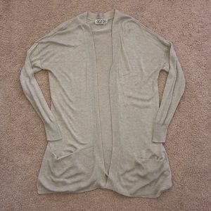 Pink rose tan cardigan